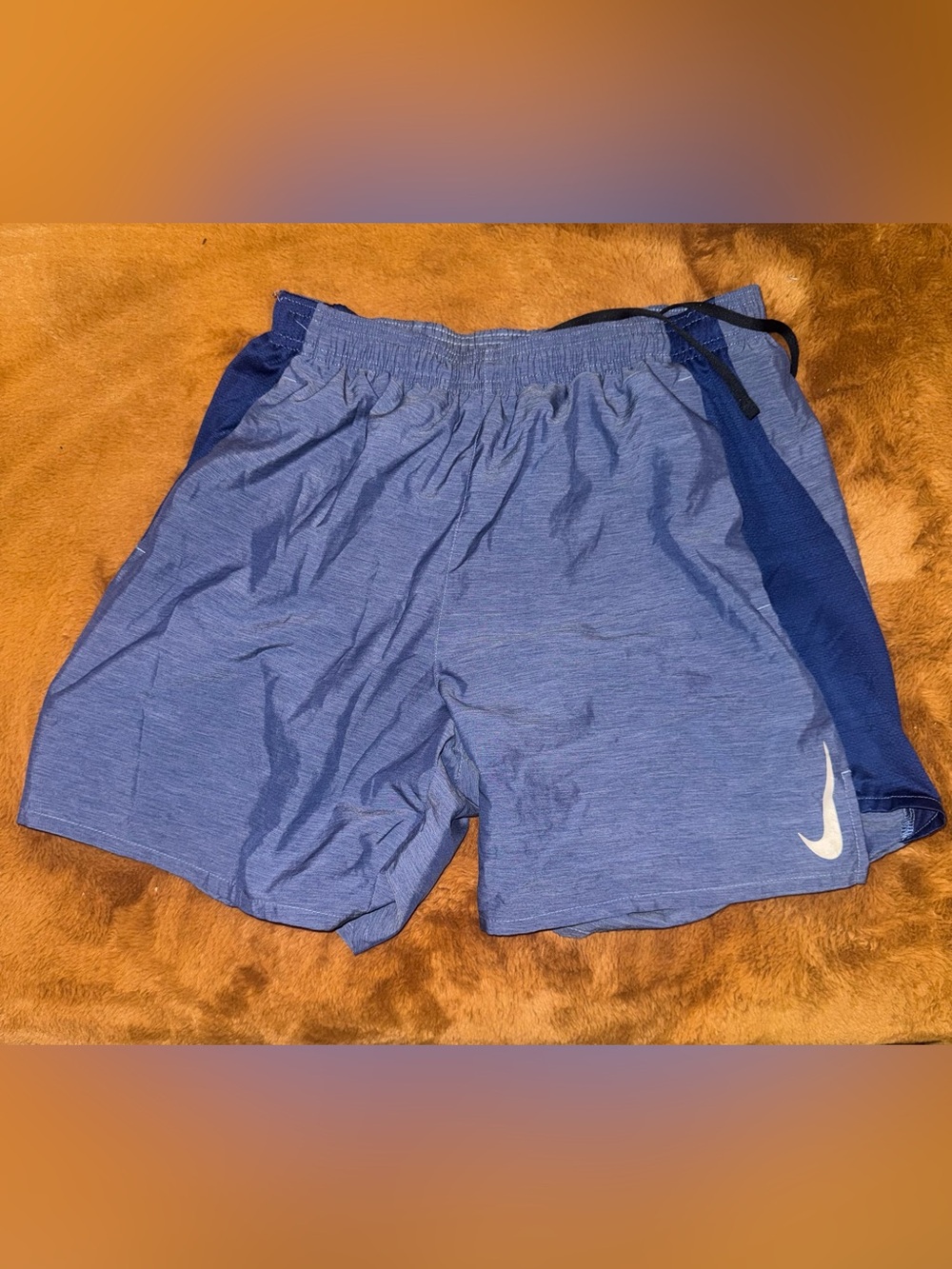 Nike womens Blue Dri-FIT Athletic Shorts medium heathered blue like new